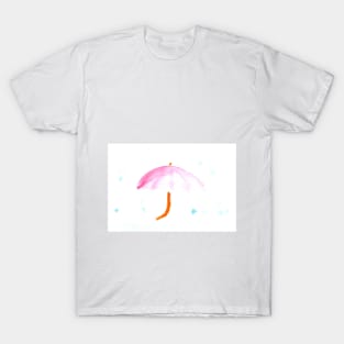 umbrella, rain, cute, holiday, Halloween, illustration, watercolor, festive, good mood, autumn, autumn T-Shirt